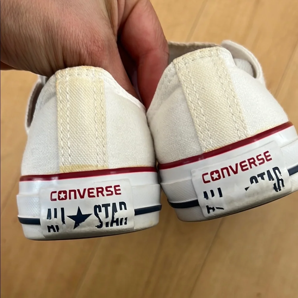 Converse White Canvas Low-Top Sneakers size 6 - Picture 6 of 16